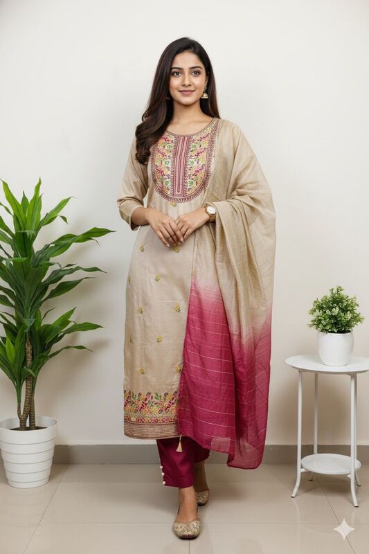 3 Pcs Set Golden Brown