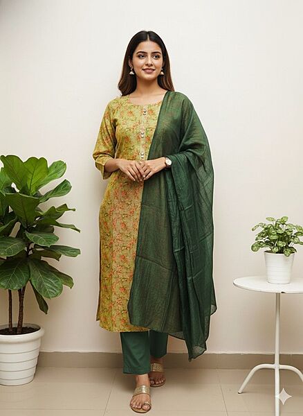 3 Pcs Set Golden Green