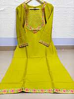 Rayon kurti Mehandhi green