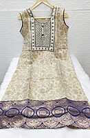 Tissue Silk Kurti Half White