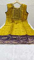 Tissue Silk Kurti Yellow