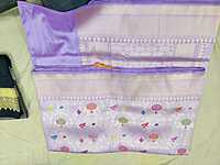 Lavender Banarasi Silk Saree with Multicolor Floral Weaving