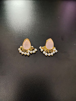 Earring Pink Stone