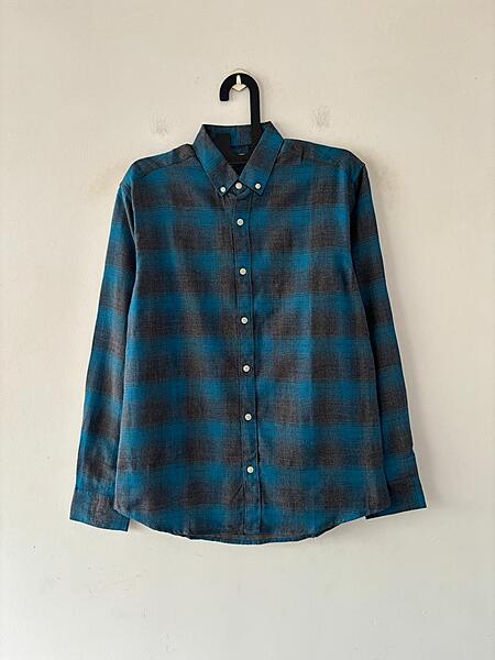 Teal & graphite flannels