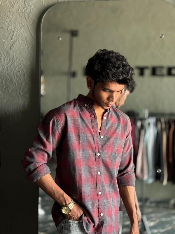 Crimson & charcoal flannels