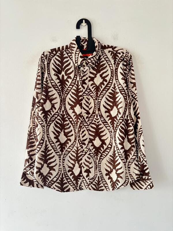 Cocoa & cream printed shirt