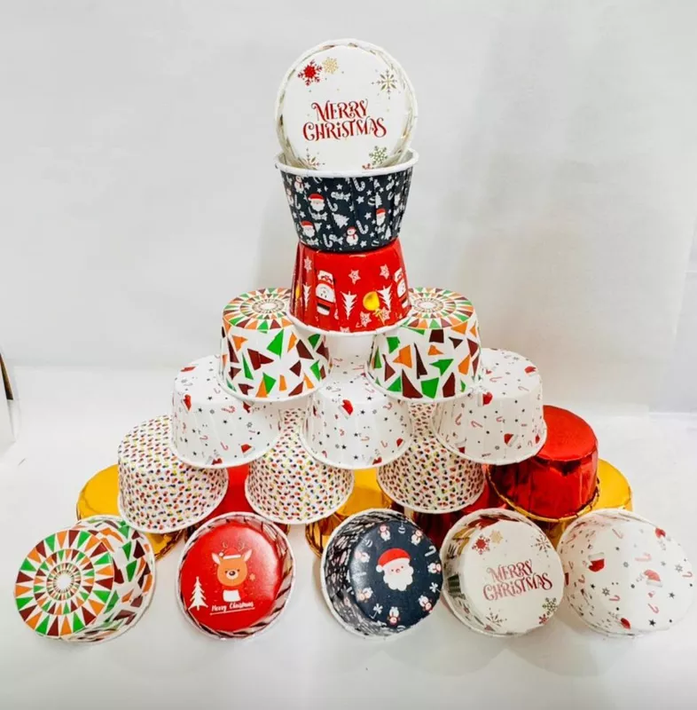 Xmas Pleated Muffin cups 50pcs
