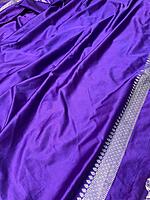 Royal Purple Mashru Silk with Silver Zari