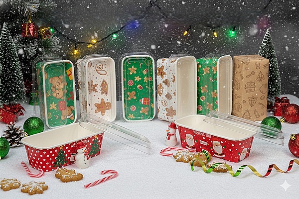 Xmas plumpy tray with lid