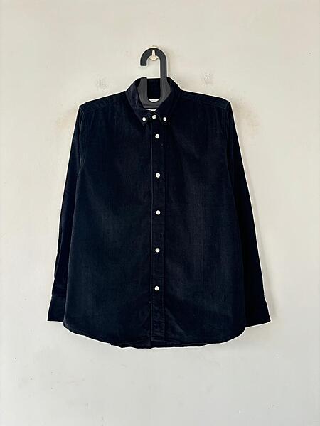Jet black corduroy shirt