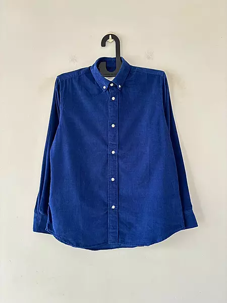 Indigo blue corduroy shirt