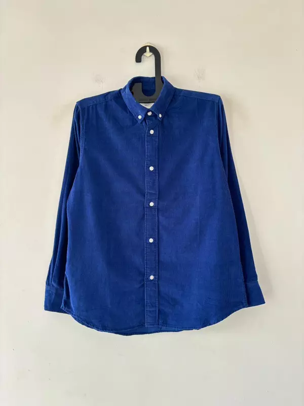 Indigo blue corduroy shirt