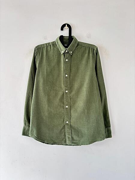Moss green corduroy shirt