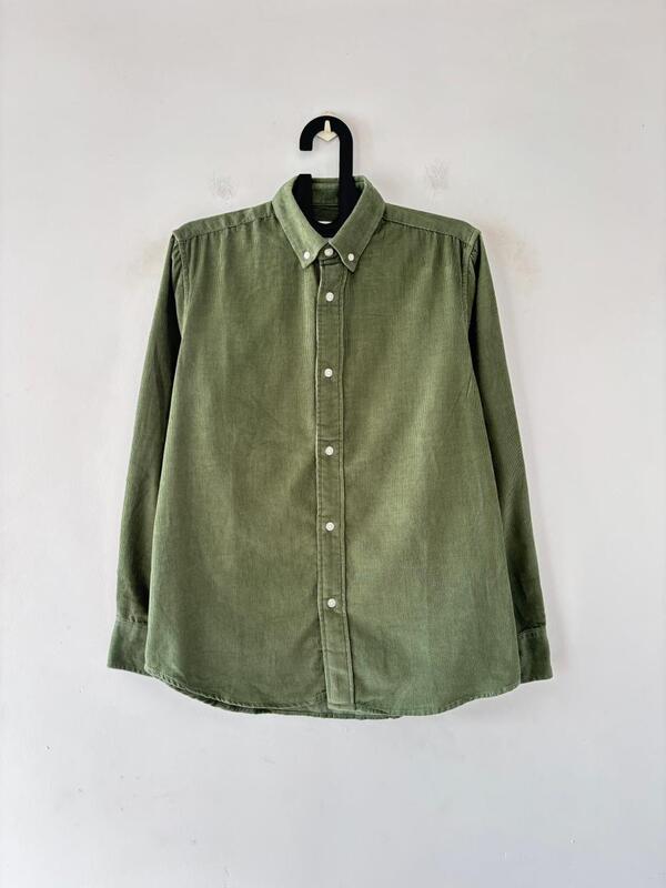 Moss green corduroy shirt