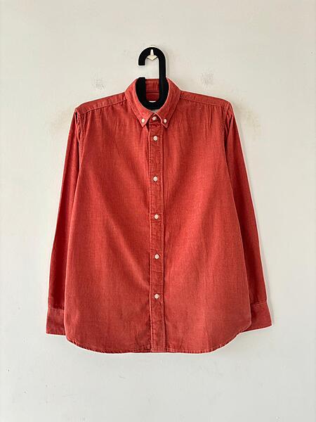 Burnt sienna corduroy shirt