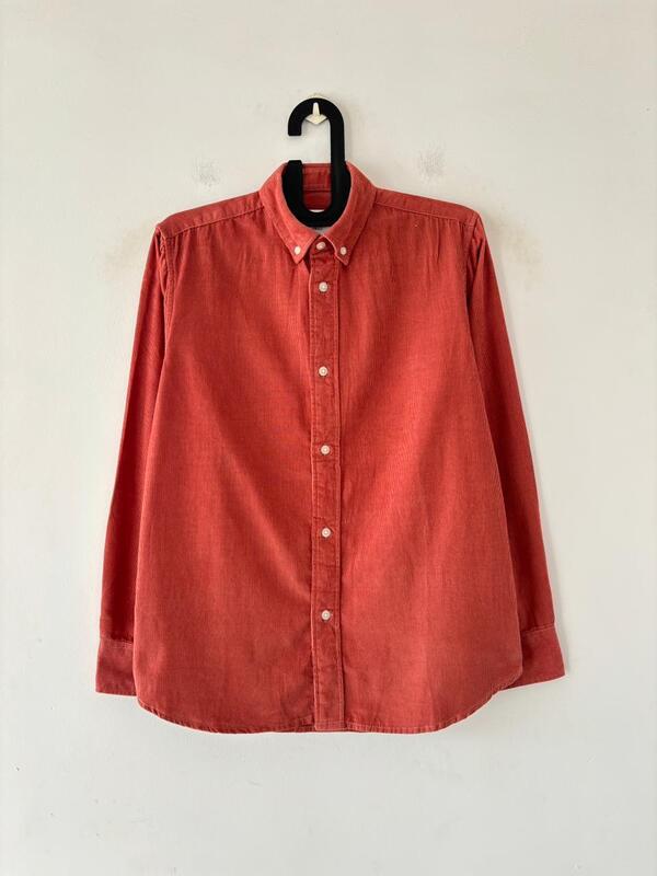 Burnt sienna corduroy shirt