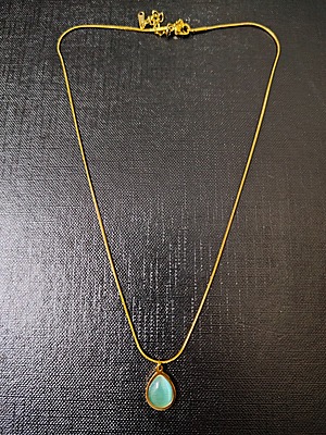 Necklace Stainless Steel Blue