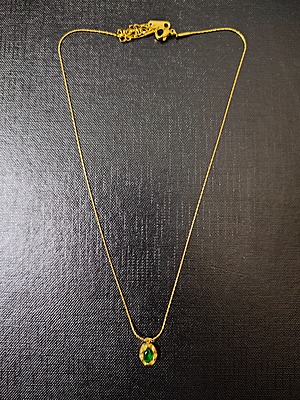 Necklace Stainless Steel Green