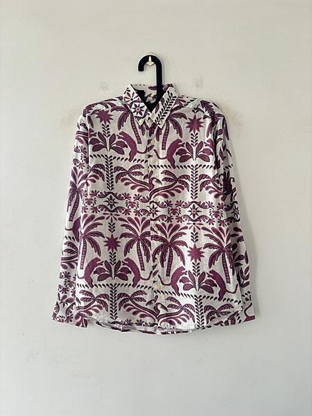 Petal Purple jungle printed shirt