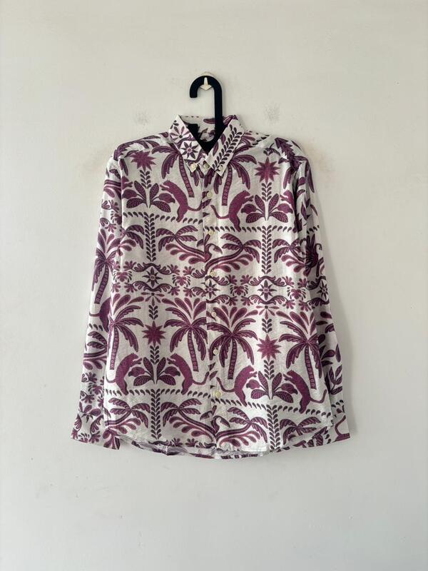 Petal Purple jungle printed shirt