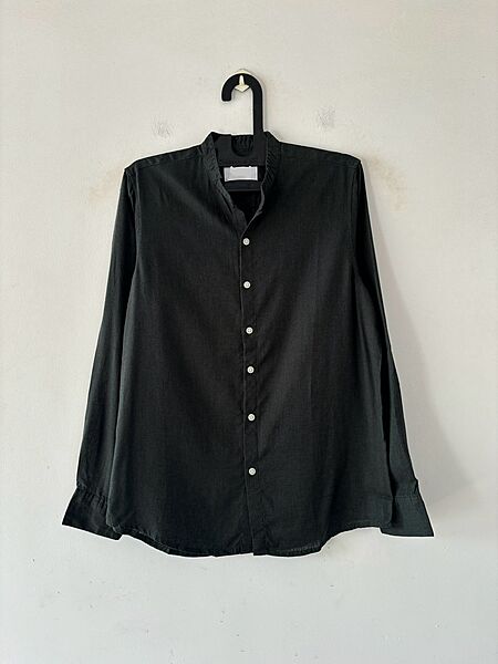 Deep emerald linen mandarin