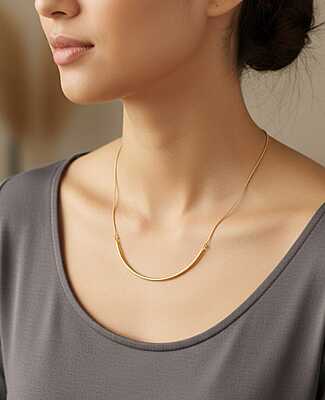 Necklace Plain Gold
