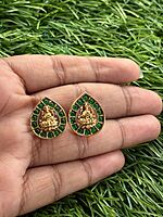 Round with oval rupee and multi Stud