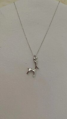 Minimal Silver Reindeer Charm Necklace Minimal Silver Reindeer Charm Necklace
