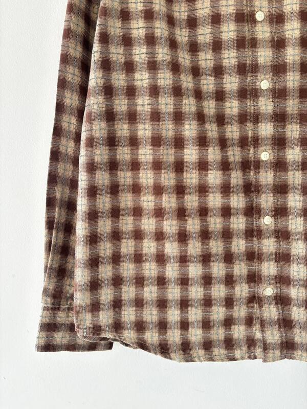 Vintage rust textured check shirt