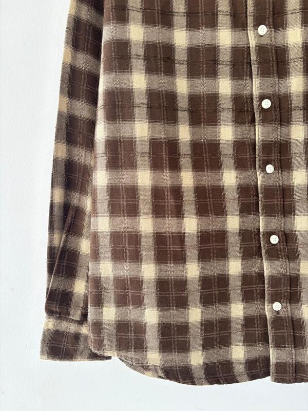 Espresso textured check shirt