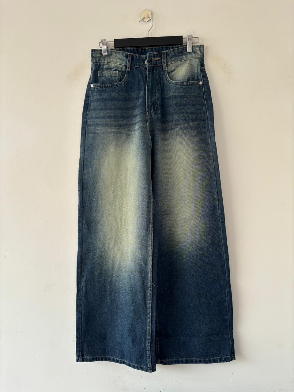 Cloud indigo wide-leg jeans