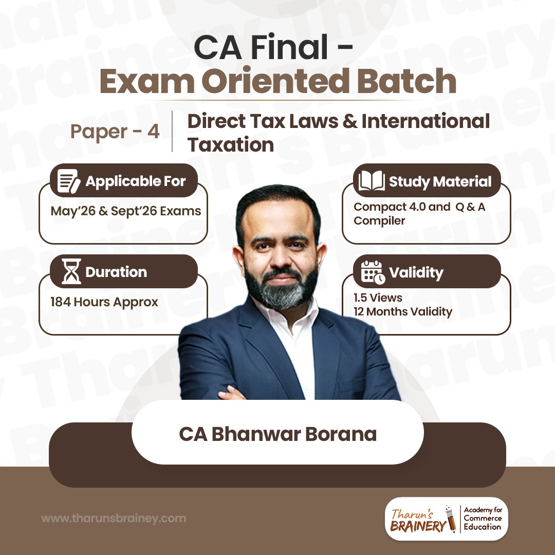 CA Final β Direct Tax Laws & International Taxation - EOB