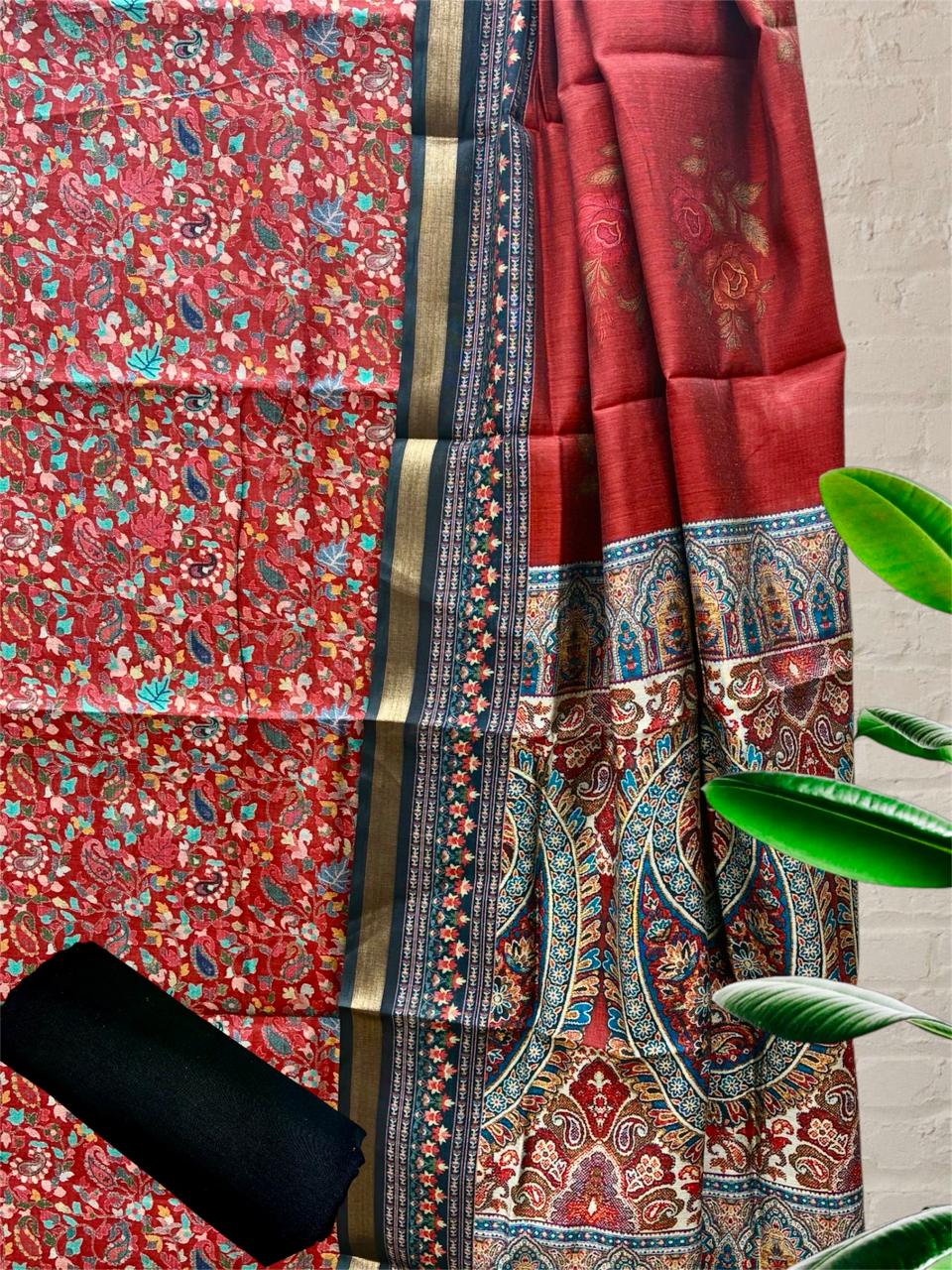 Chanderi Kani Print Suit Set #3