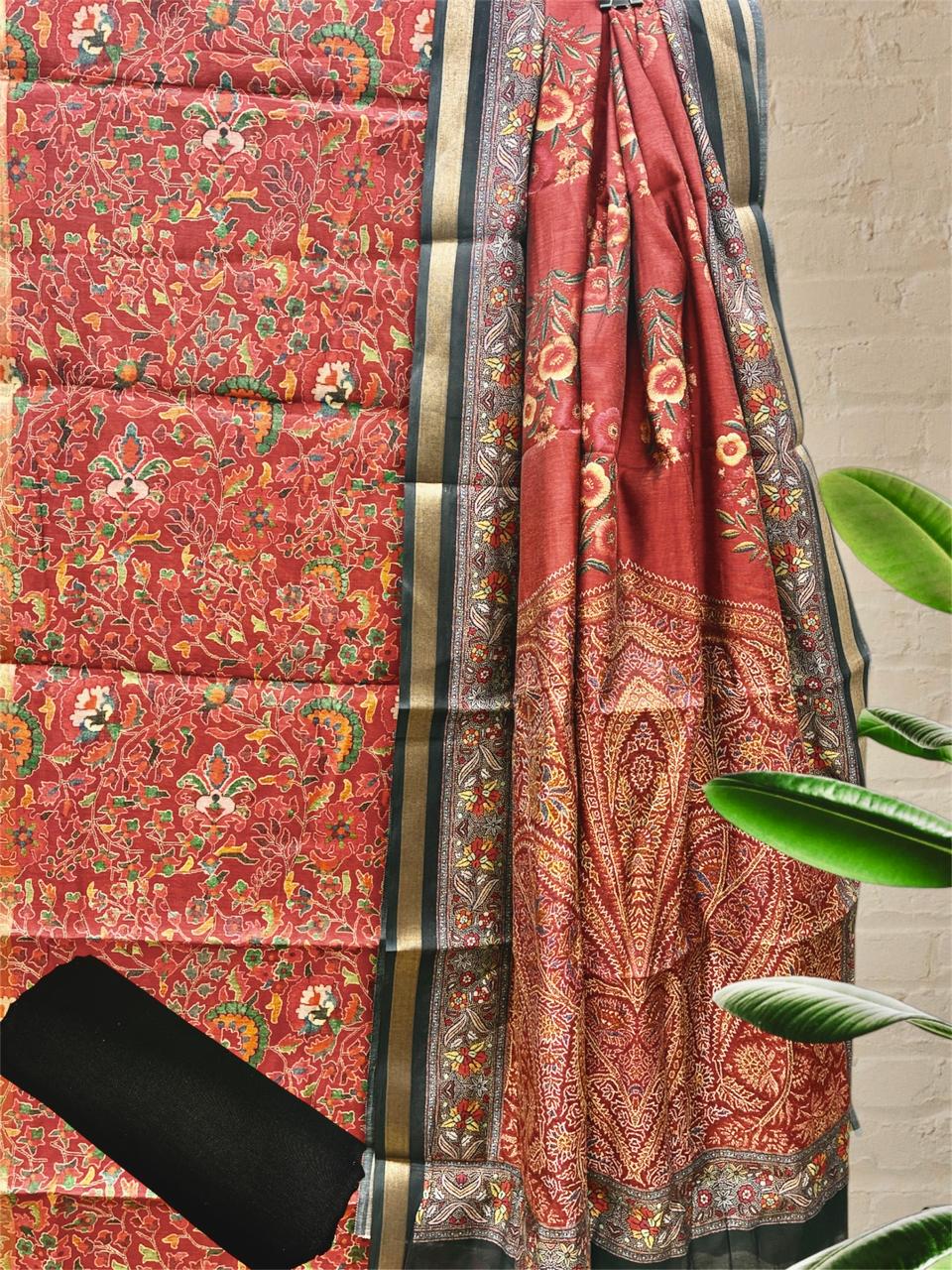 Chanderi Kani Print Suit Set #6