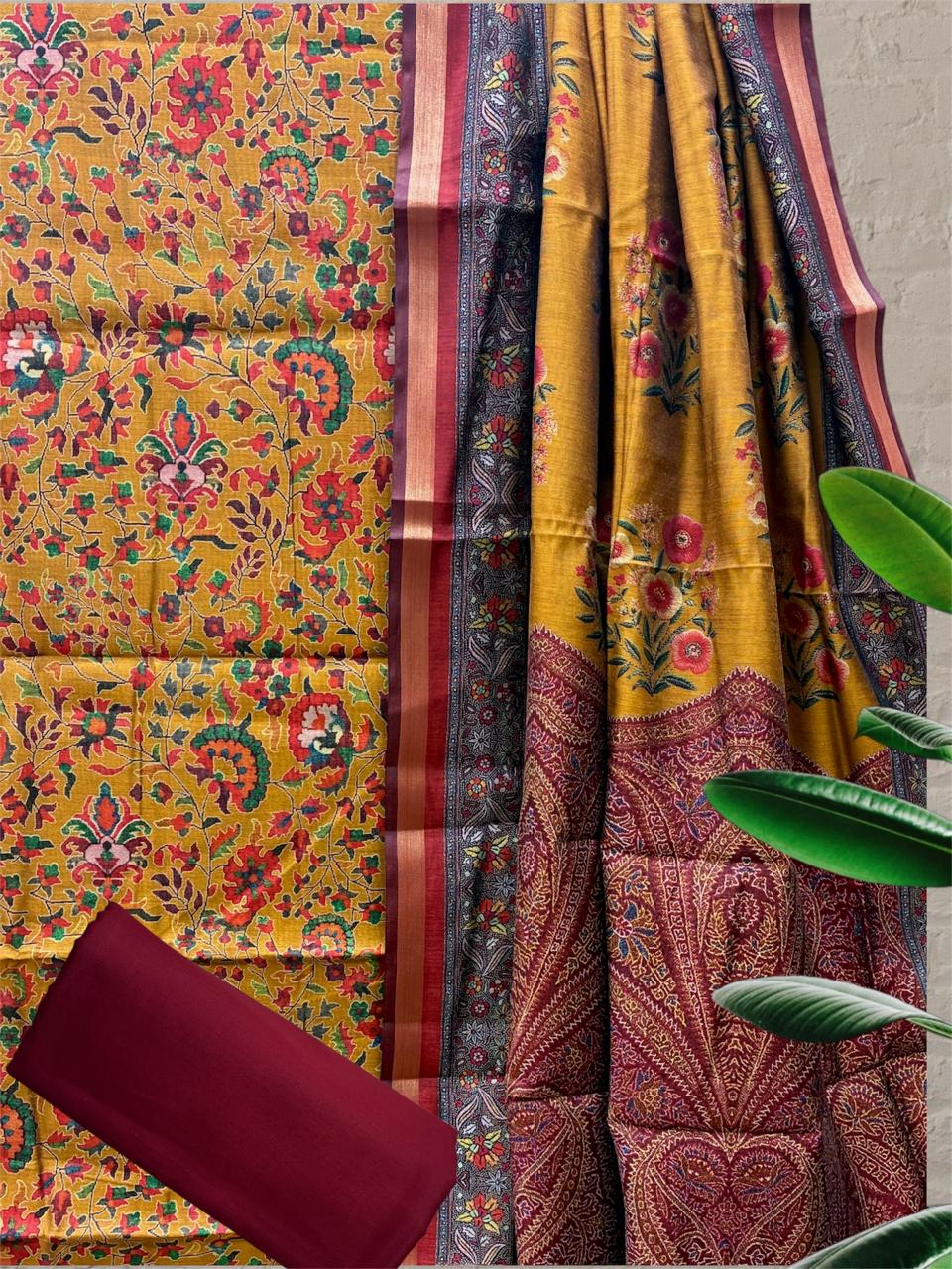 Chanderi Kani Print Suit Set #7