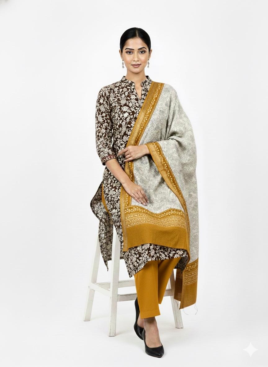 Chanderi Kalamkari Nizam Border Suit Set #2