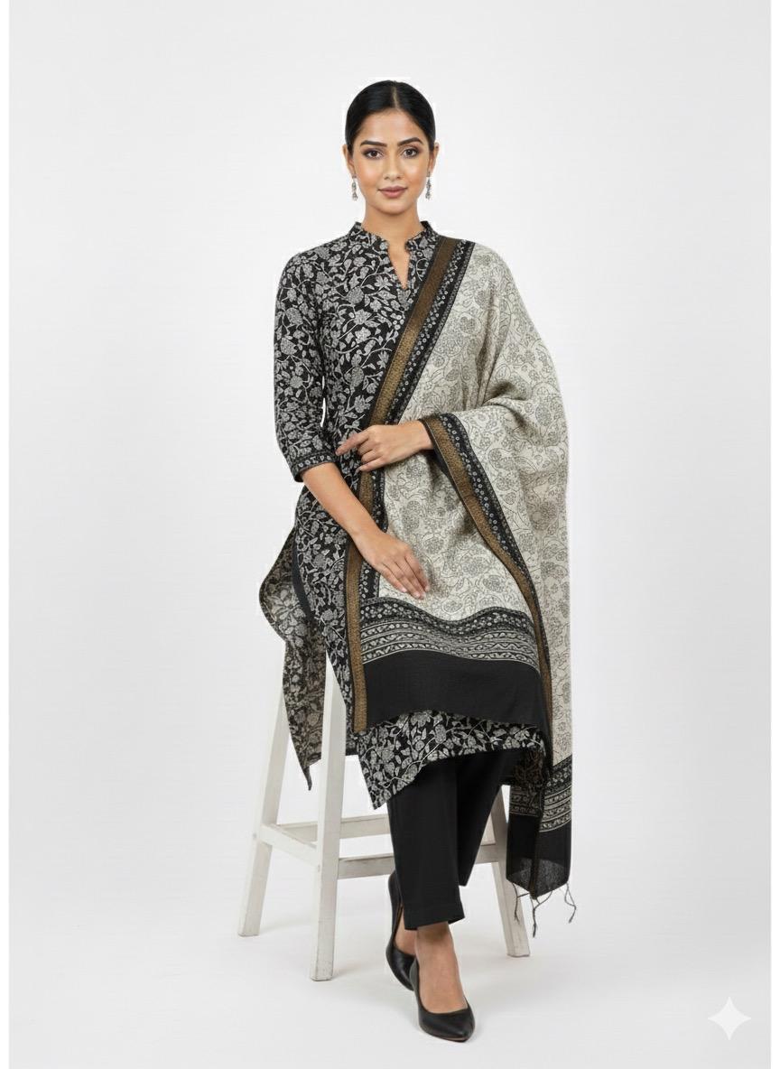 Chanderi Kalamkari Nizam Border Suit Set #5