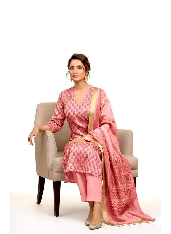 Cotton SIlk  Chanderi  Block Print Suit Set #4