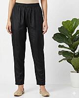 Roman Fabric Straight Pant Black