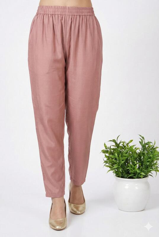 Roman Fabric Straight Pant Pink