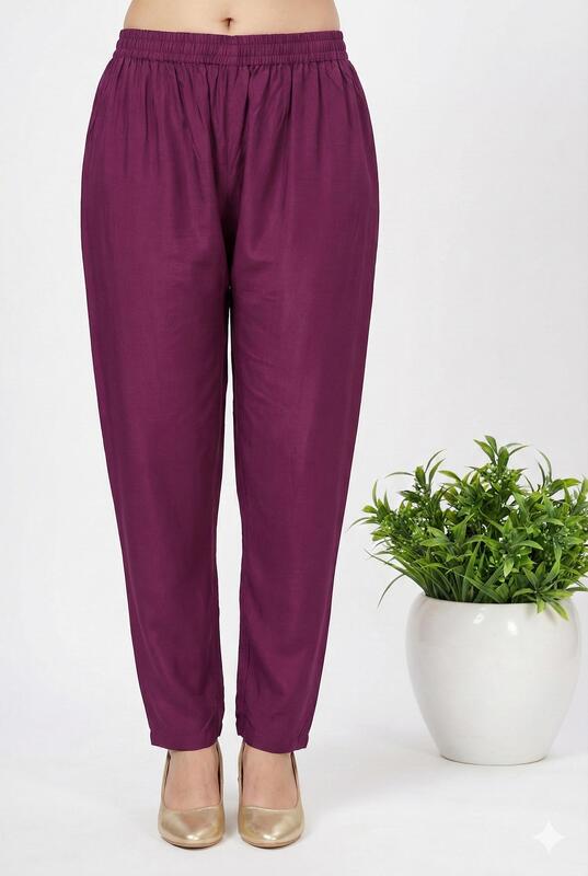 Roman Fabric Straight Pant Purple