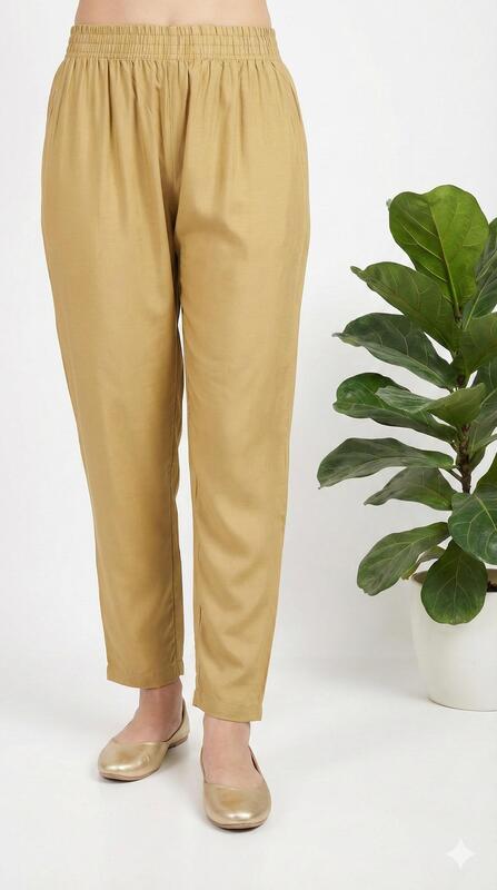 Roman Fabric Straight Pant Dark Skin