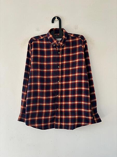 Navy & cherry flannels