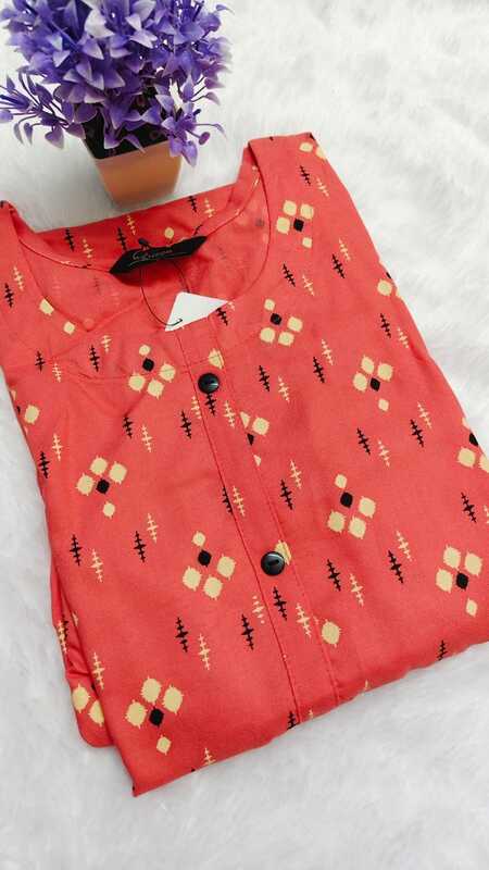 Viscose Rayon Floral Printed Kurti 6