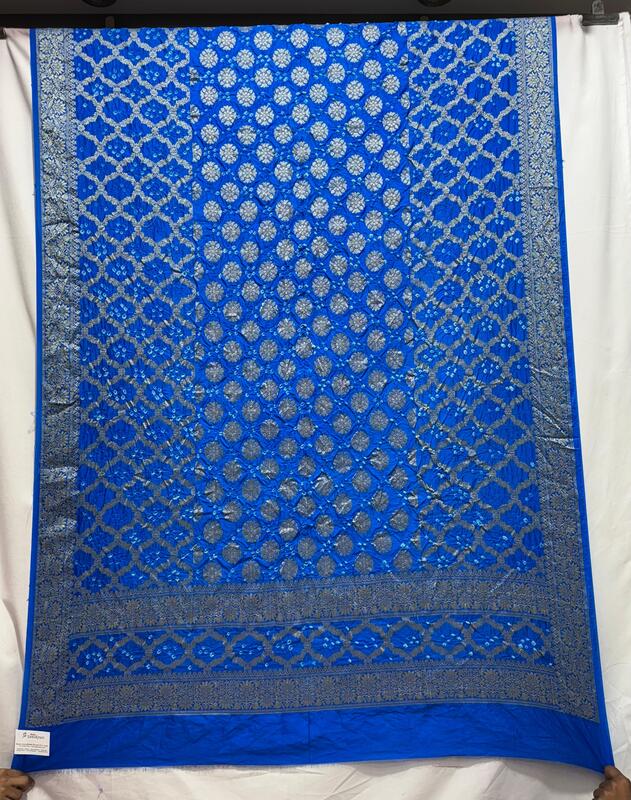 Kala Sanskruti All Over Sky Blue – Color Bandhani Dupatta – 2.5 M Dupatta – Elegant Traditional Wear Dupion Silk Dupatta for Women