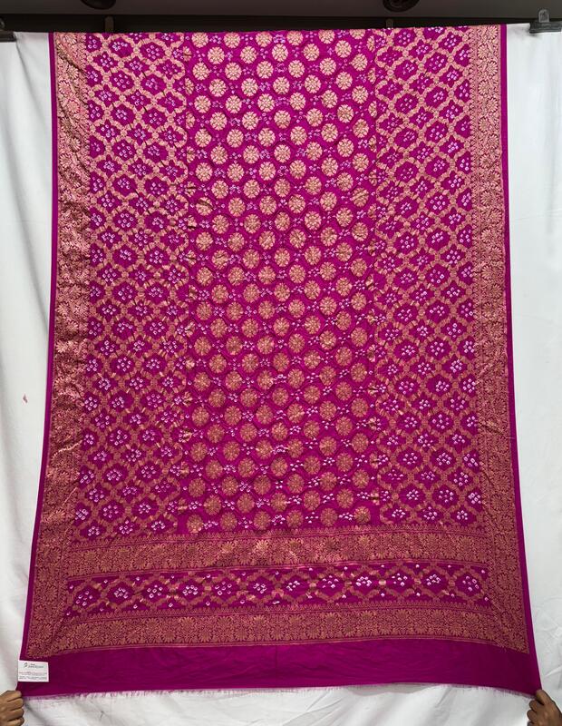 Kala Sanskruti All Over Pink – Color Bandhani Dupatta – 2.5 M Dupatta – Elegant Traditional Wear Dupion Silk Dupatta for Women