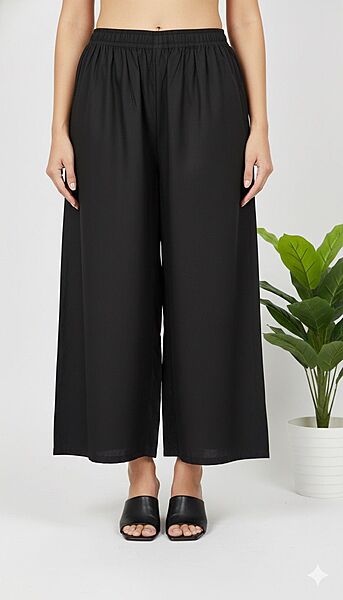 Cotton Palazzo Black
