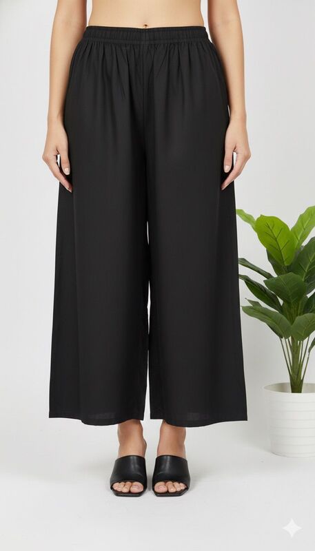 Cotton Palazzo Black
