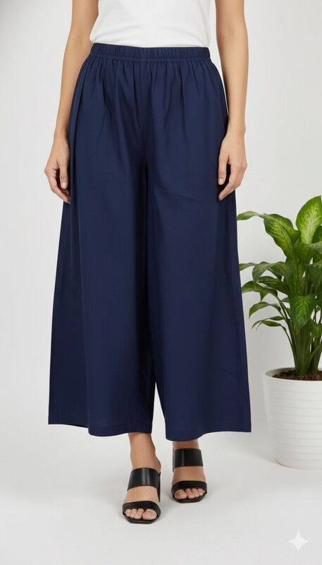 Cotton Palazzo Blue