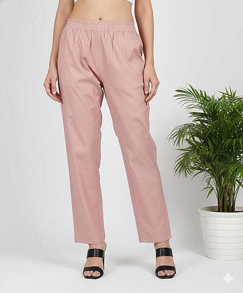 Cotton Straight Pant Pink